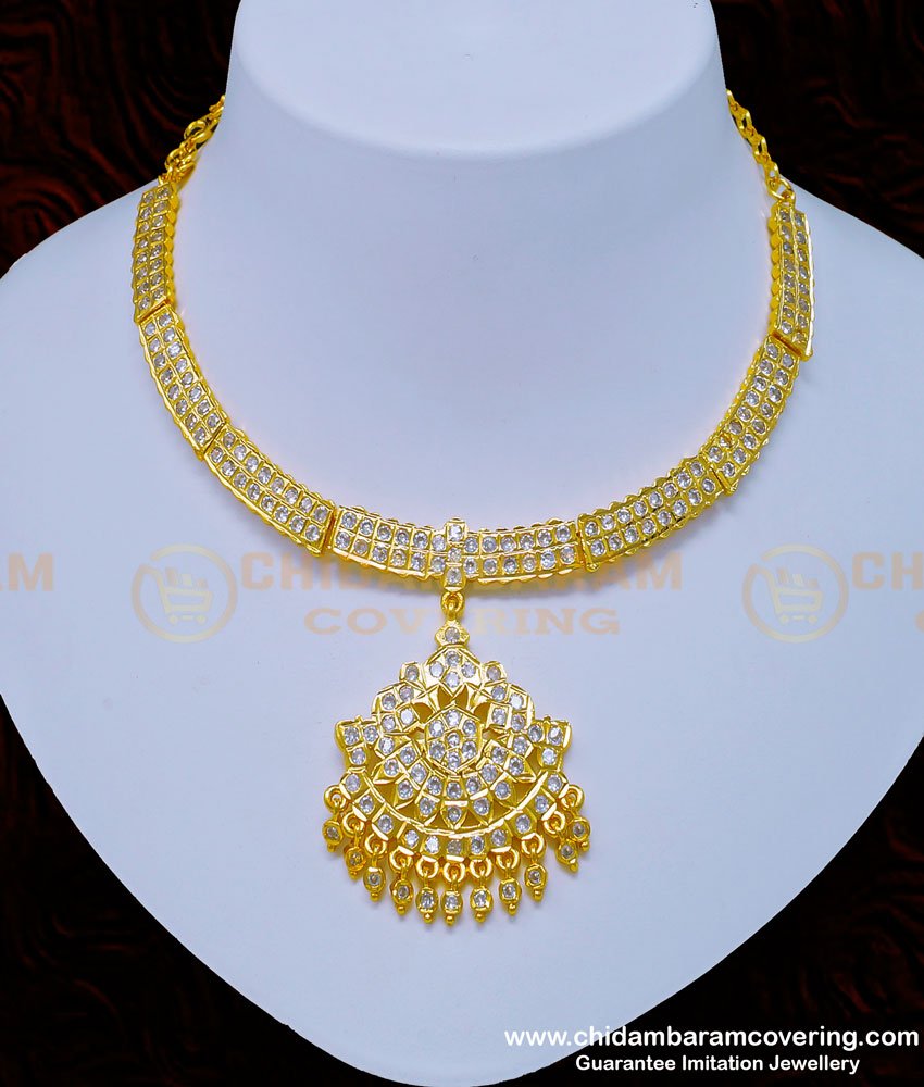  five metal impon attigai, gold plated stone attigai, gold covering necklace, impon necklace, chidambaram covering 5 metal attigai, naan patti, nanu designs,