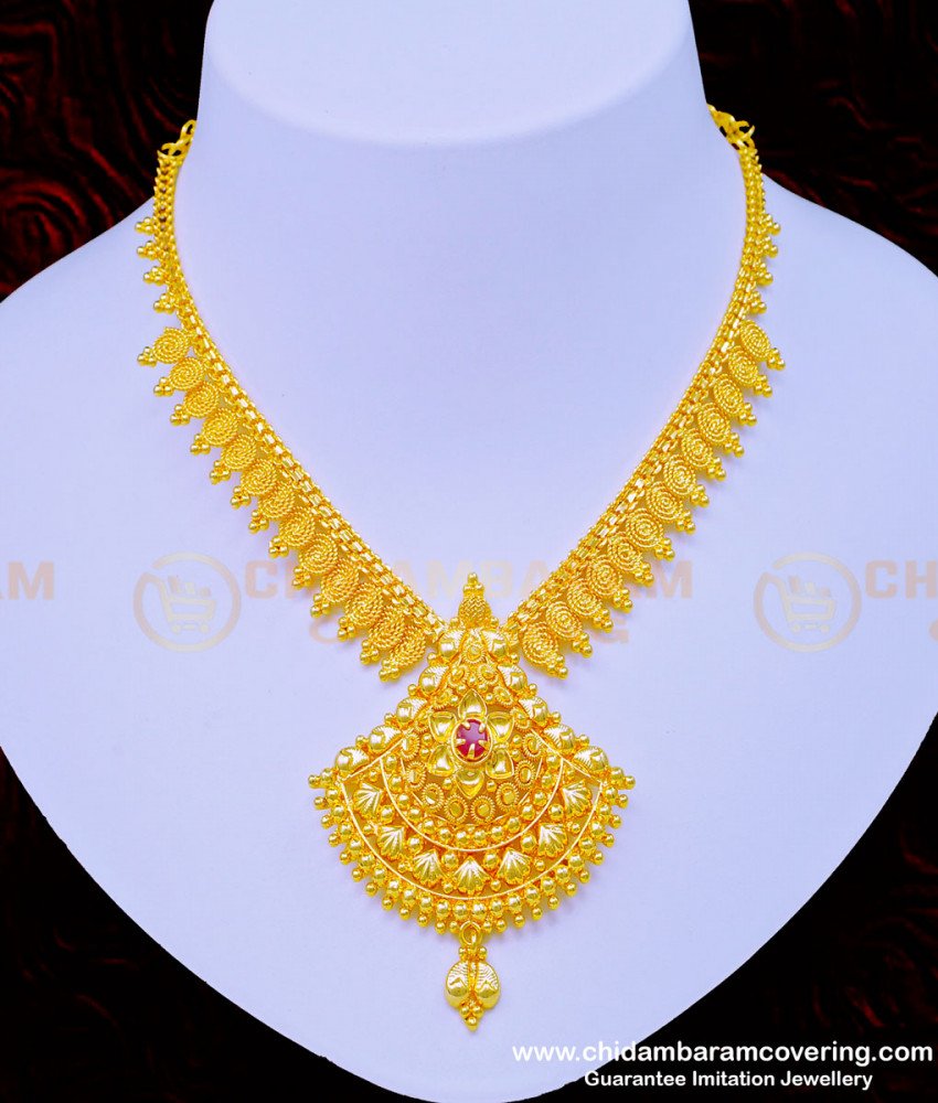 new model necklace, latest necklace with price, covering necklace, Chidambaram covering, gold plated jewellery, fashion jewellery online,