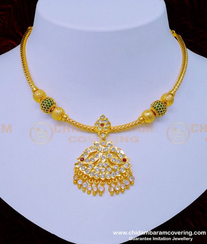 NLC960 - New Arrival Five Metal Balls Mugappu Impon Attigai Necklace for Wedding 