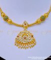 Traditional Indian Fashion Jewelry Online, Chidambaram Gold Covering Necklace, panchadathu jewellery, impon jewellery online, impon necklace,  