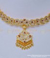 NLC991 - Impon Gold Attigai Design Full Mango Design Impon Attigai Necklace for Wedding