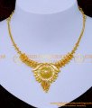 gold plated jewellery online shopping india, 1 gram necklace gold, gold plated necklace, simple necklace design, Necklace designs new model, gold plated jewellery