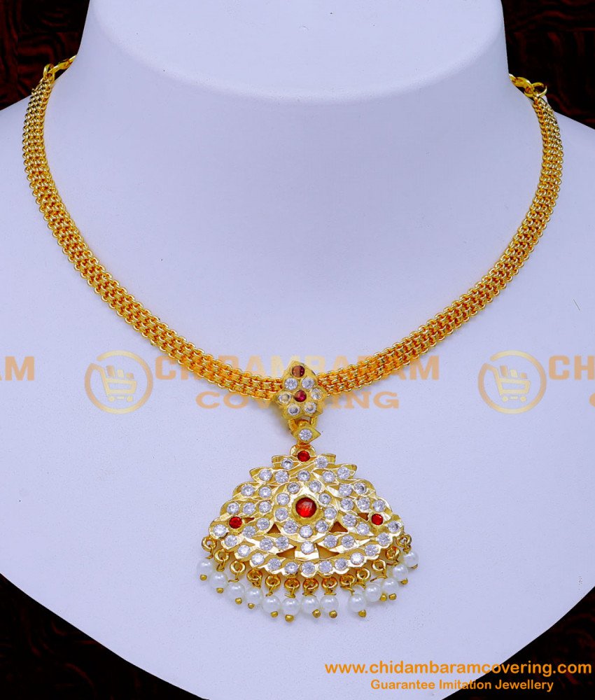 jigini gold designs, nanu patti designs, Gold nanu necklace designs, gold nanu design, attigai necklace, impon attigai necklace, impon necklace