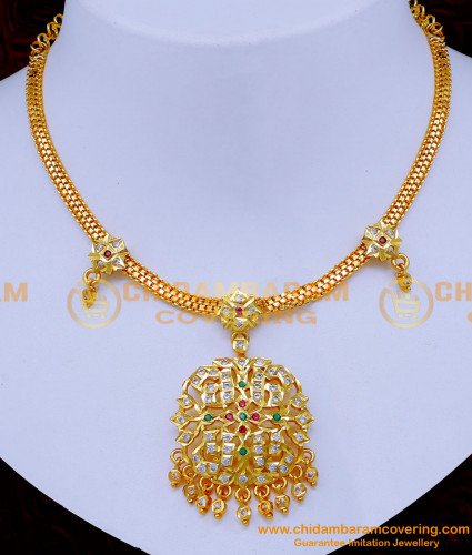 NLC1260 - Traditional Attigai Necklace Designs Impon Jewellery  