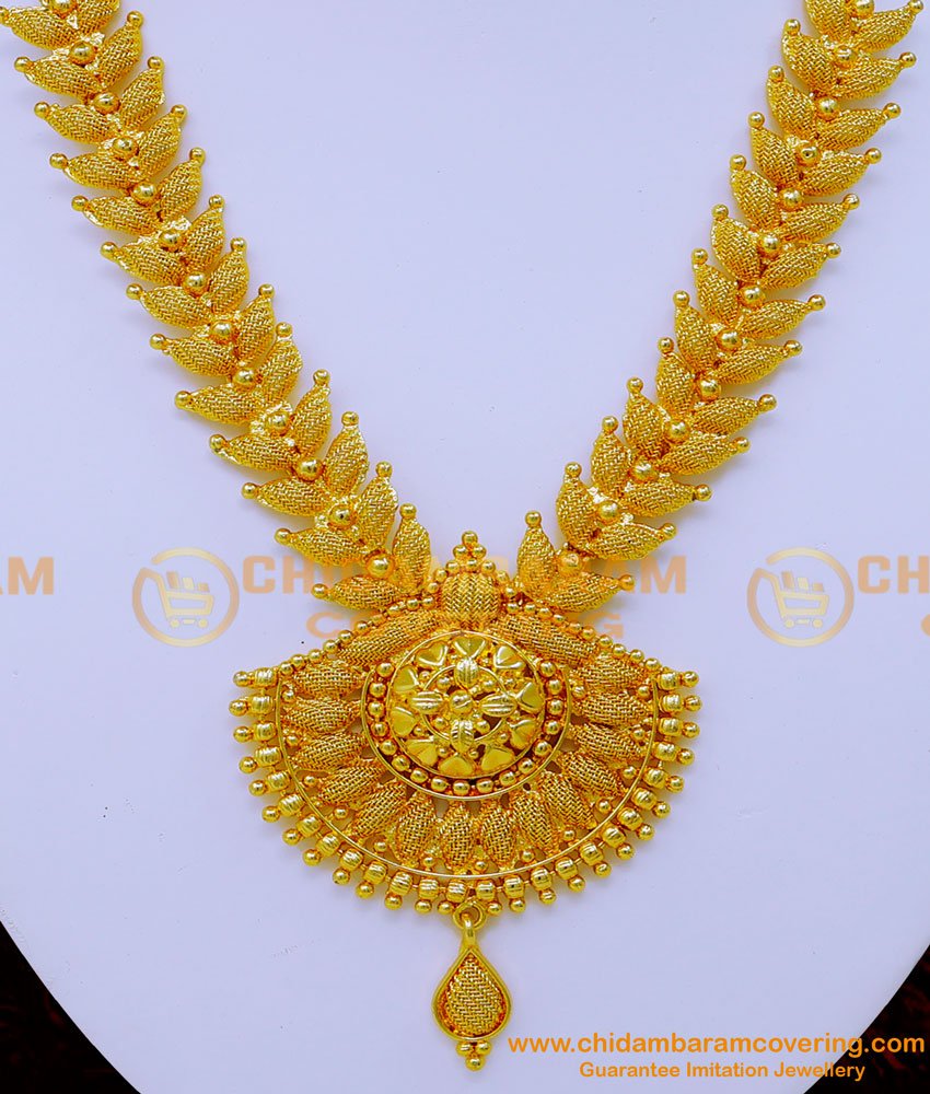 Gold Plated Necklace for Wedding, gold plated necklace design, 1gm gold plated jewellery online, 