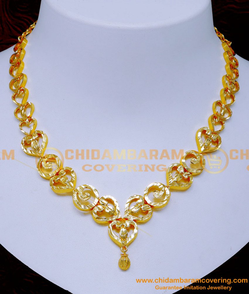 gold necklace designs for wedding, Necklace designs in gold,gold necklace designs kerala, latest one gram jewellery, gold necklace designs and price