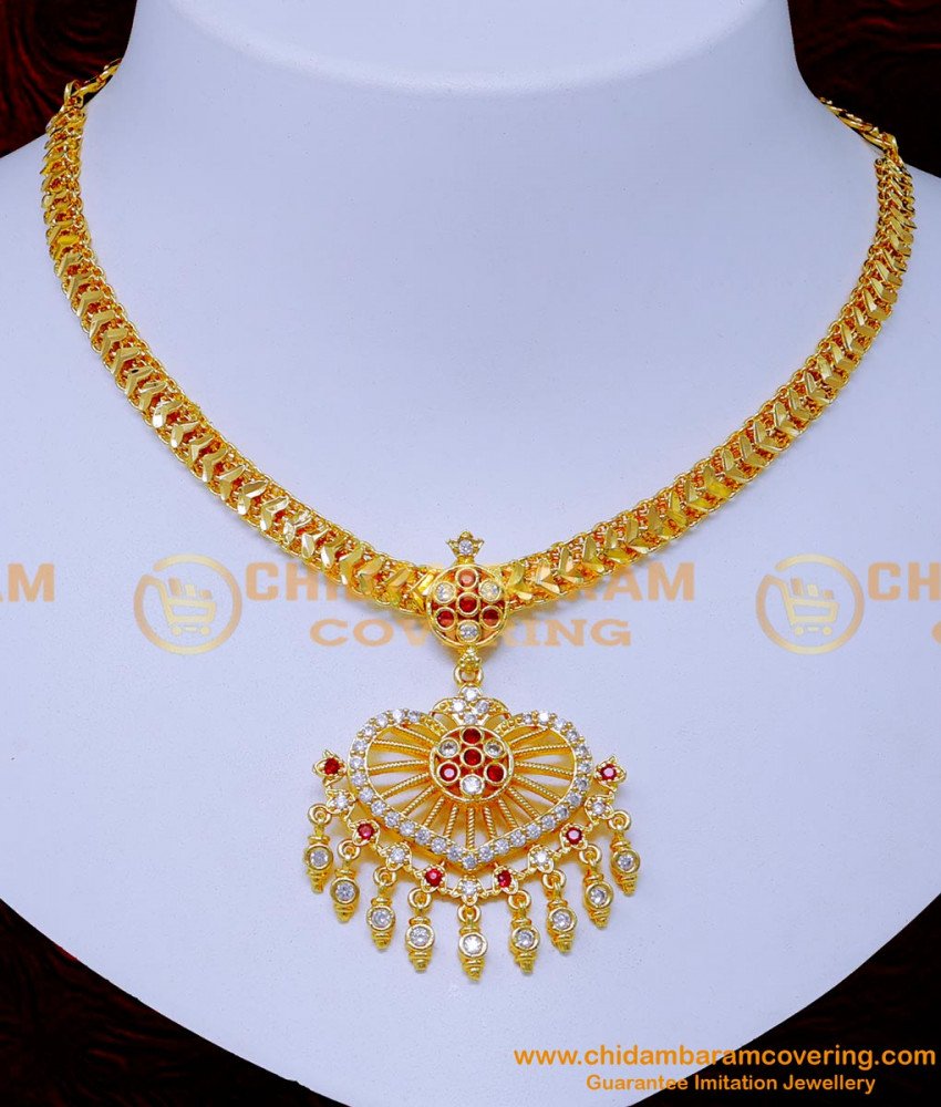 old naanu patti, South Indian Naan Patti Necklace designs, jigani necklace, nanu patti designs, gold nanu necklace designs, impon necklace design, impon attigai design, jigani necklace designs, five metal attigai necklace, impon jewellery online shopping