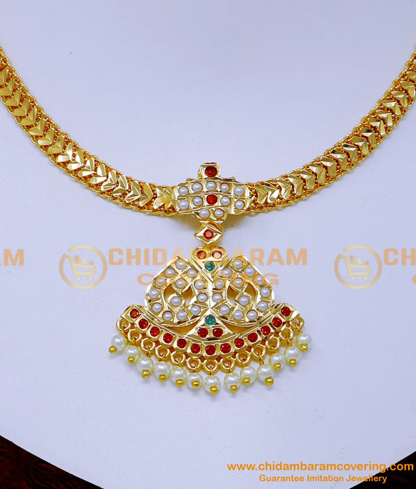 impon attigai, impon necklace, impon jewellery, impon jewellery online shopping, pearl necklace design, pearl necklace designs gold