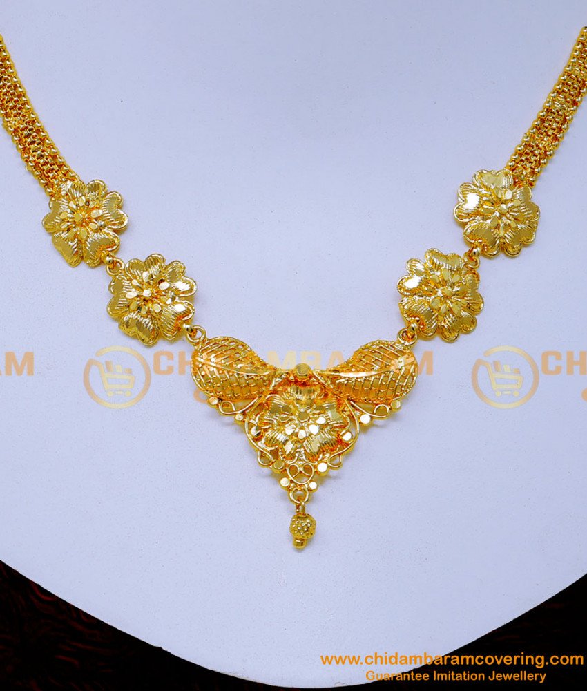 simple gold necklace design,  gold plated jewellery with guarantee, simple necklace designs artificial, simple necklace designs with price, simple necklace design for girl, bridal gold necklace designs, wedding gold necklace designs, Gold plated necklace