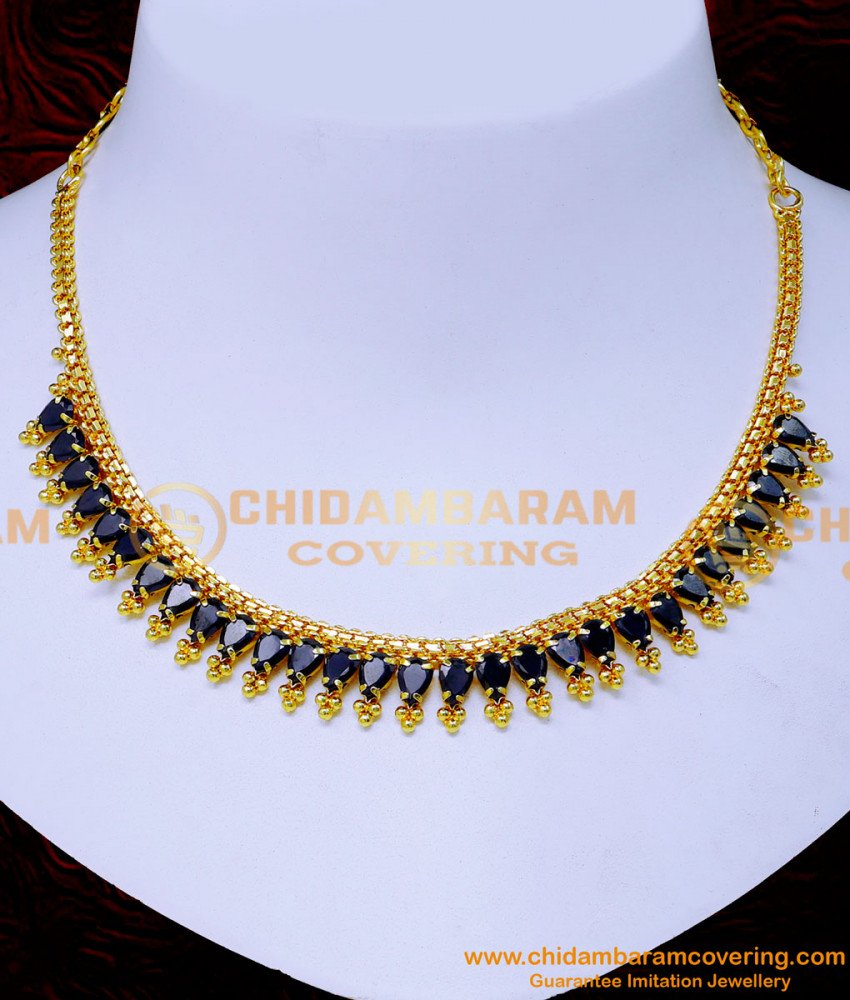 black stone necklace in gold, black stone necklace, traditional stone necklace designs, ad stone necklace, Necklace designs simple, Gold necklace designs simple, gold plated necklace, gold design for necklace, wedding gold necklace designs, necklace ka design, necklace designs with stones