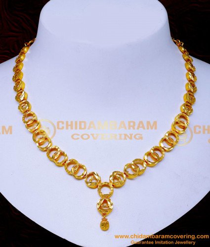 NLC1506 - Wedding Artificial Necklace Designs Gold New Model