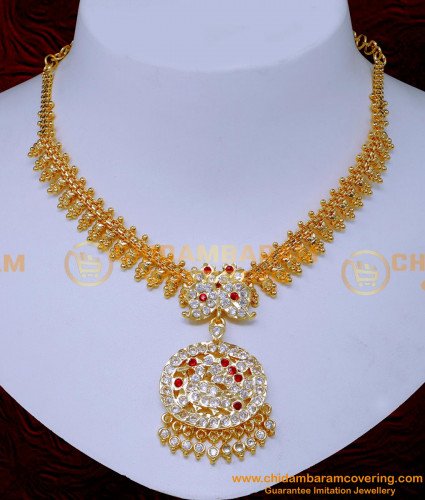 NLC1526 - Impon Jewellery Gold Necklace Designs Latest Collections