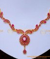 light weight simple ruby necklace designs