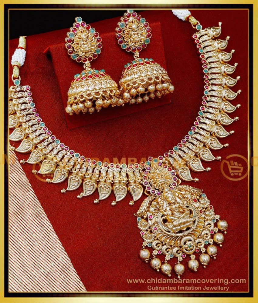 wedding antique gold necklace designs