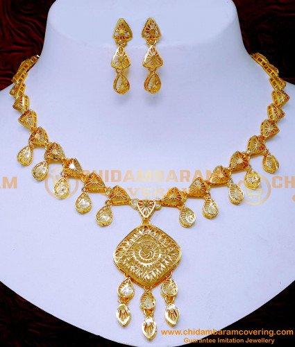 NLC1567 - Gold Design Necklace Turkey Gold Jewellery Designs