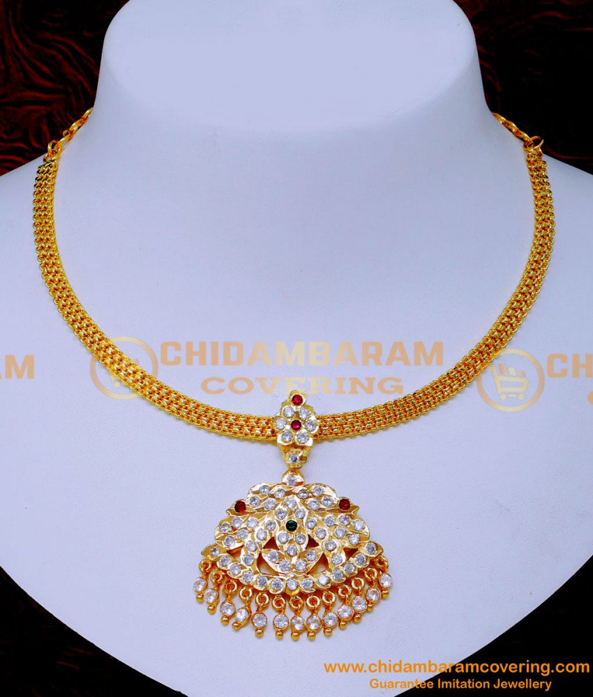 necklace designs gold new model, necklace designs gold, necklace models, necklace new design, necklace white stone, necklace 1 gram gold, necklace designs new model, necklace design artificial, necklace jewelry design, Attigai Necklace