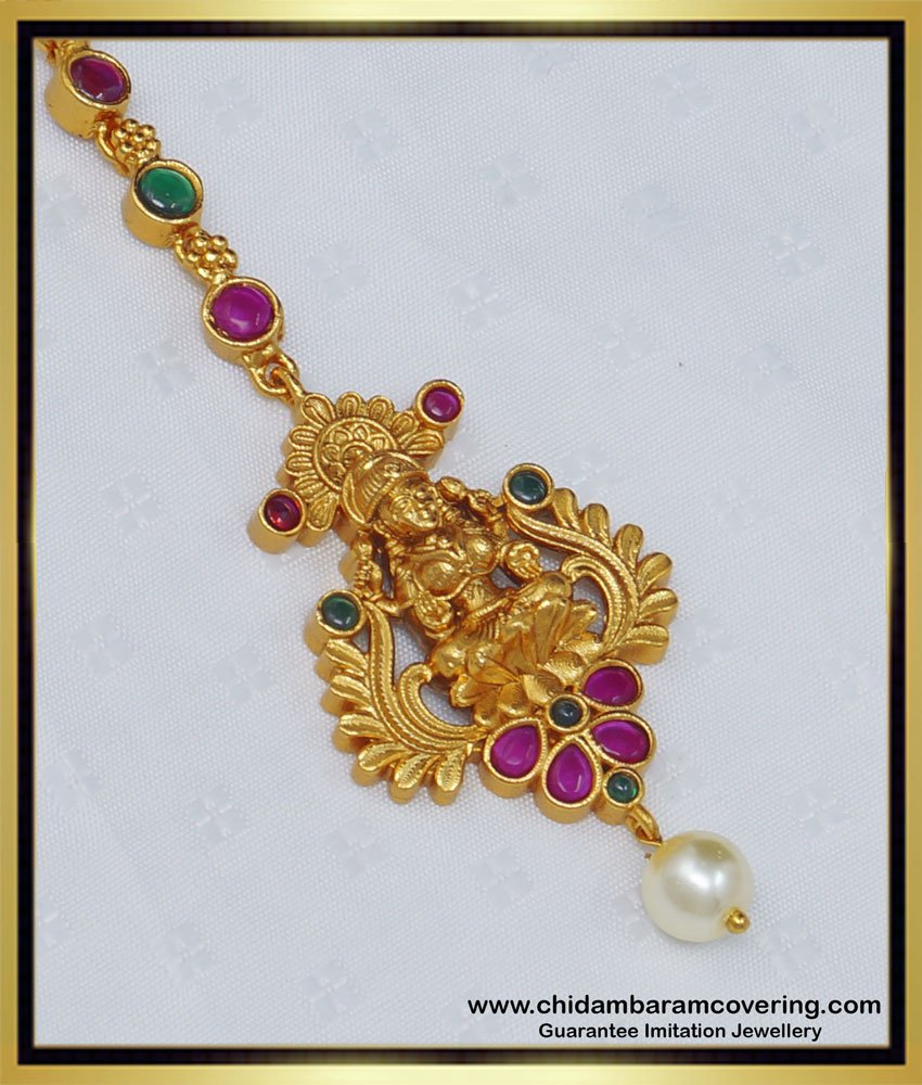 one gram gold jewellery, temple jewellery, antique jewellery, nagas jewellery, indian jewellery,maang tikka gold, nethichutti gold, maang tikka with price,