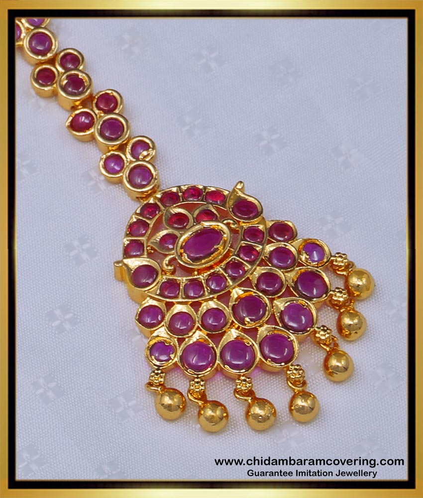 one gram gold jewellery, temple jewellery, antique jewellery, nagas jewellery, indian jewellery,maang tikka gold, nethichutti gold, maang tikka with price,