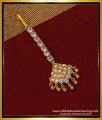 pearl maang tikka, maang tikka, 1 gram gold jewellery, new model maang tikka, nethi chutti, 