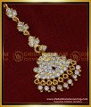 Gold Design White Stone Latest Nethichutti Designs