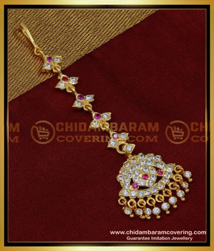 NCT246 - Latest Impon 1 Gram Gold Maang Tikka Design Online