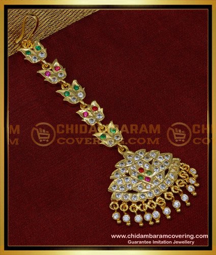 NCT249 - Bridal Wear Impon 1 Gram Gold Maang Tikka Design Online