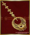  gold plated maang tikka online, bridal maang tikka,1 gram gold maang tikka design, nethi chutti for wedding, Papidi billa For brides