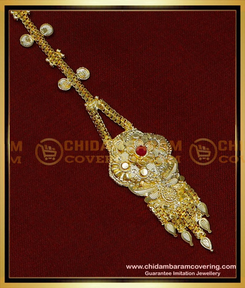  gold plated maang tikka online, nethichutti for bride,1 gram gold maang tikka design, nethi chutti for wedding, 2 gram gold jewellery