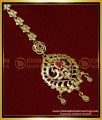  gold plated maang tikka online, bridal maang tikka,1 gram gold maang tikka design, nethi chutti for wedding, Papidi billa For brides