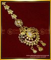  gold plated maang tikka online, bridal maang tikka,1 gram gold maang tikka design, nethi chutti for wedding, Papidi billa For brides