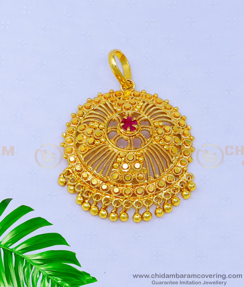 New Model Round Shape Gold Locket Design for Female