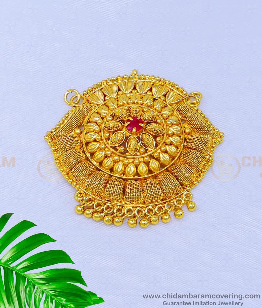 Traditional Light Weight 1 Gram Gold Pendant Designs