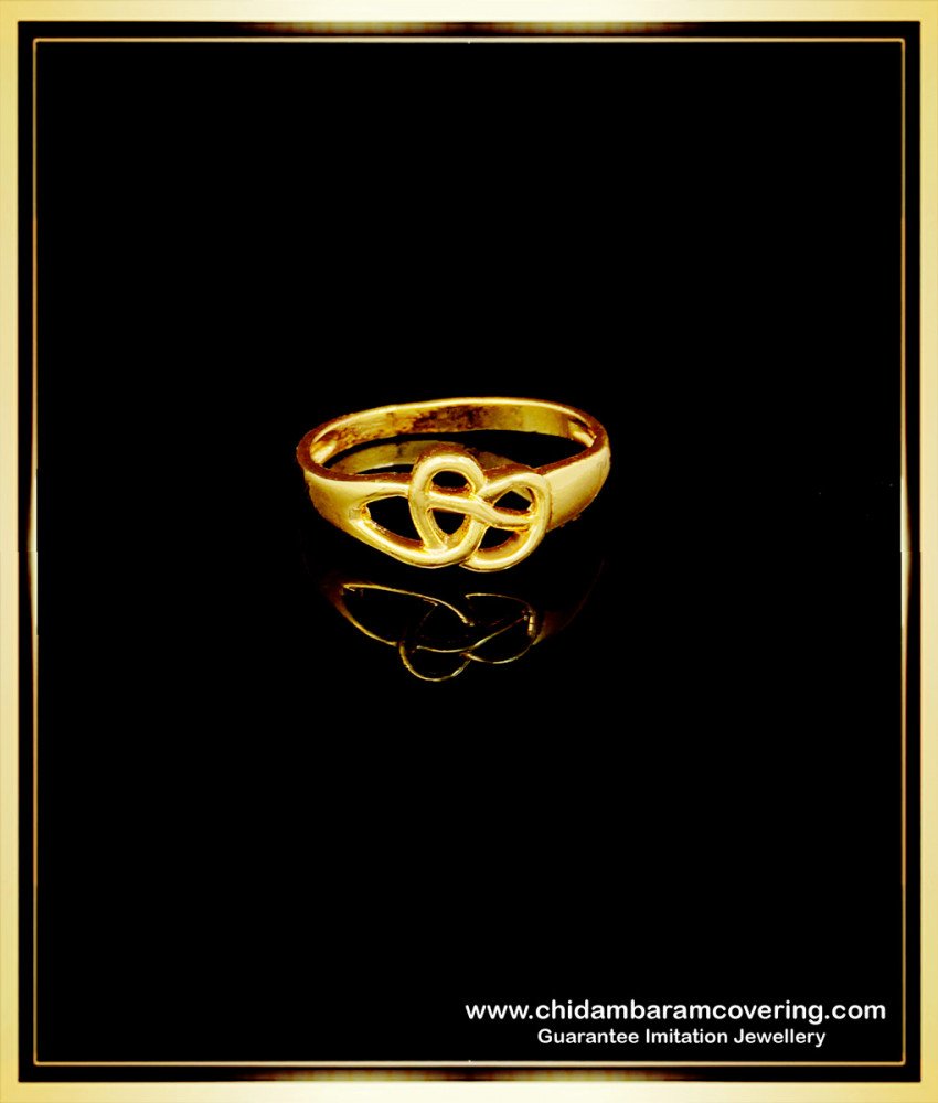 RNG235 - Beautiful Impon Finger Ring Modern Plain Gold Ring for Female 