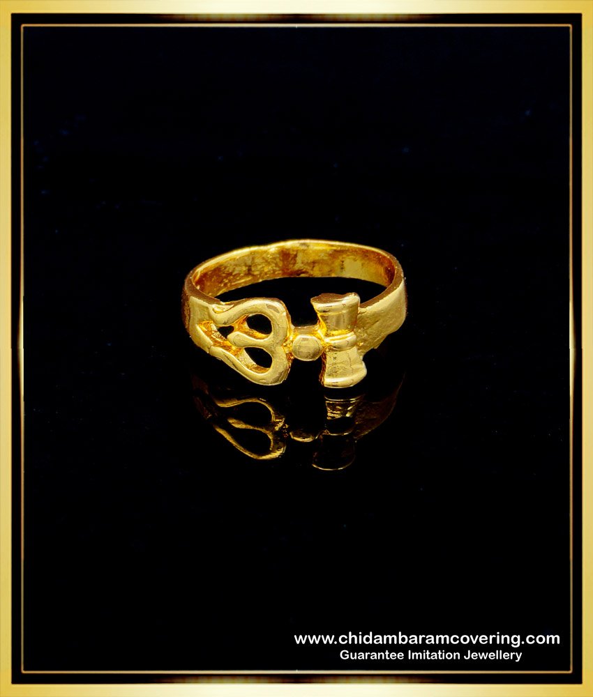 RNG244 - Pure Panchaloham Trisulam Religious Finger Ring for Men Impon Jewelry 