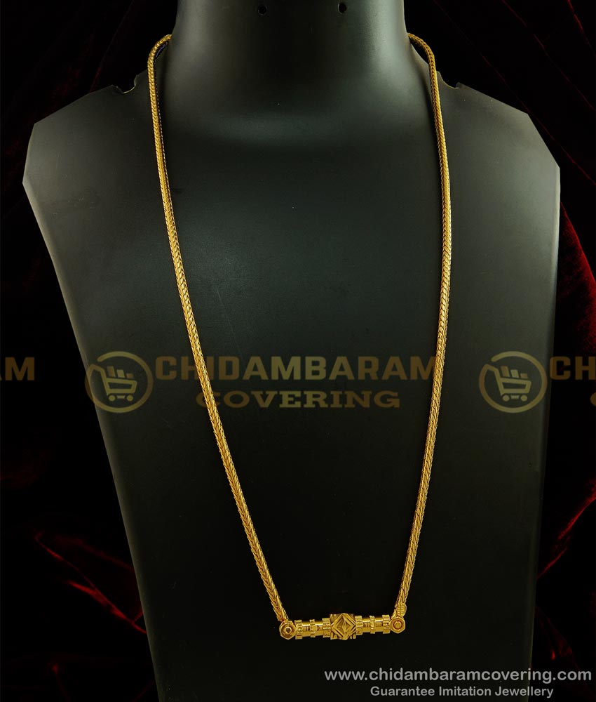 THN38 - New Model Gold Thali Chain Design Sri Lankan Mugappu with Side Screw Thali Kodi Indian Fashion Jewellery Online